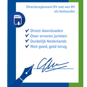 Directiereglement BV met een BV als bestuurder